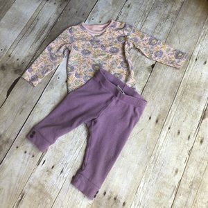 Gymboree floral print bodysuit & pant 12-18 months